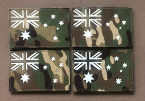MULTICAM RIPSTOP NYLON GLOW IN THE DARK VELCRO AUSTRALIAN FLAG WATER PATCH KIT