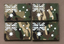 Load image into Gallery viewer, MULTICAM RIPSTOP NYLON GLOW IN THE DARK VELCRO AUSTRALIAN FLAG PATCH