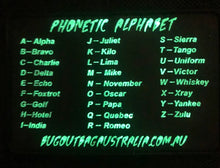 Load image into Gallery viewer, BOBA PHONETIC ALPHABET GLOW IN THE DARK (GREEN) PVC WATER PATCH KIT