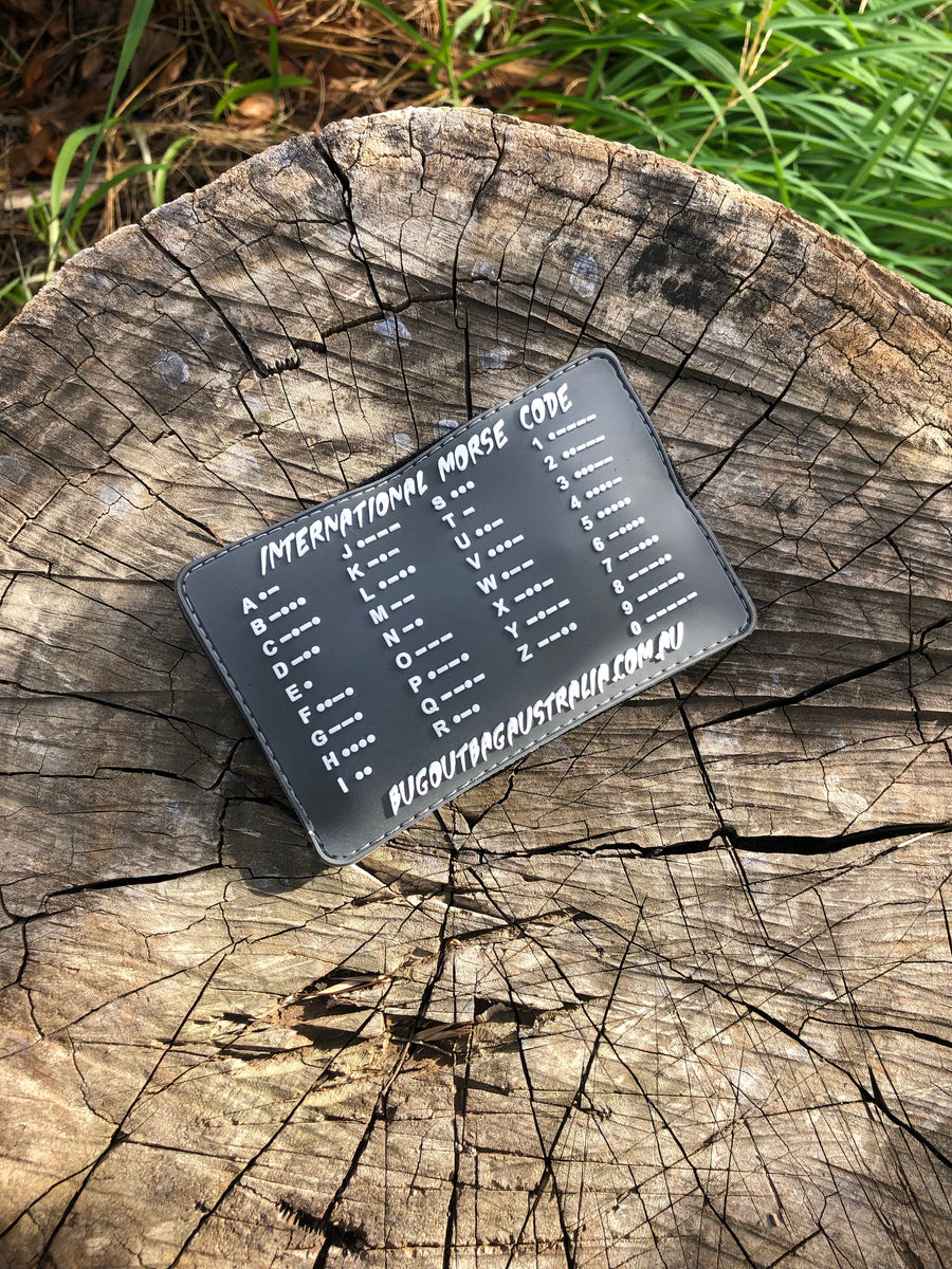 GREY AND WHITE INTERNATIONAL MORSE CODE PATCH – Bug Out Bag Australia